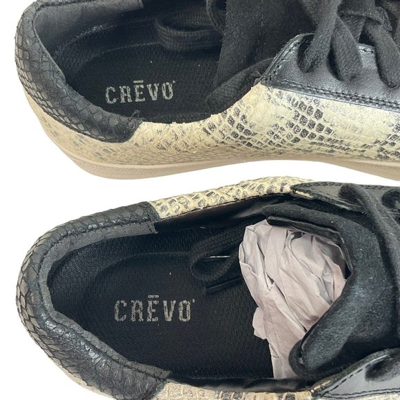 Crevo Cardi Snake Sneakers Shoes Womens Size 6.5 Black Off White CW1175-011 Nwt - Picture 7 of 8